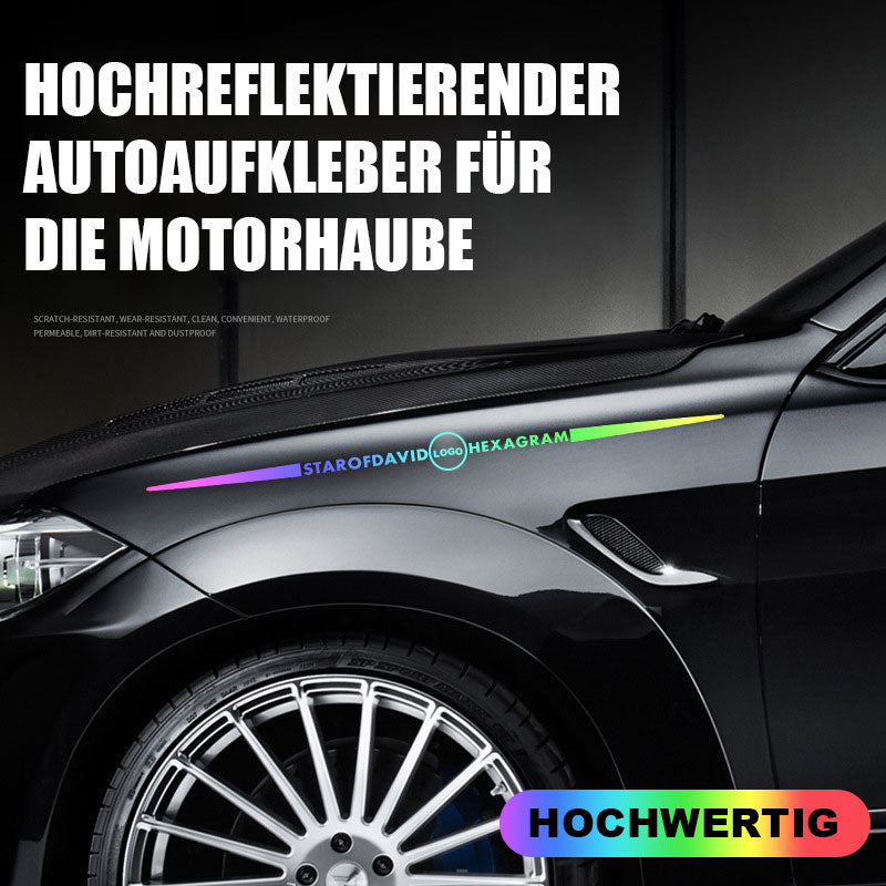 Hochreflektierender Autoaufkleber für die Motorhaube