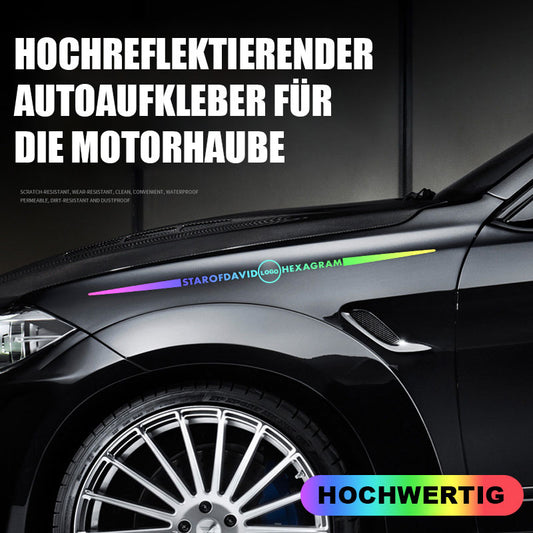 Hochreflektierender Autoaufkleber für die Motorhaube