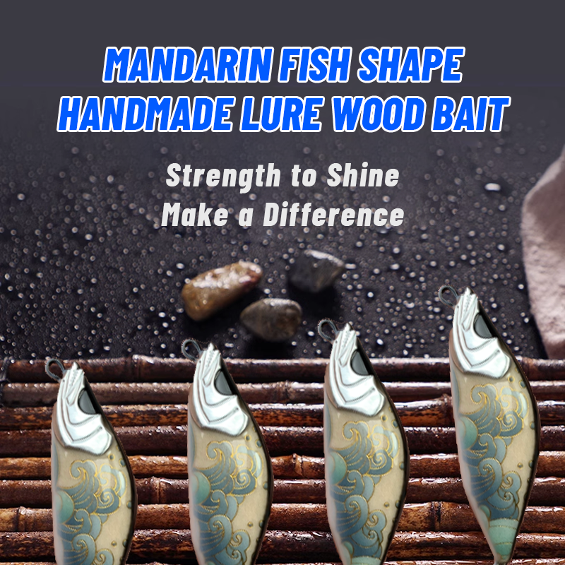 Mandarin Fish Shape Handmade Lure Wood Bait - #11