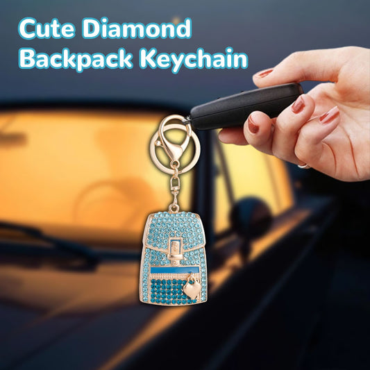 Cute Diamond Backpack Keychain