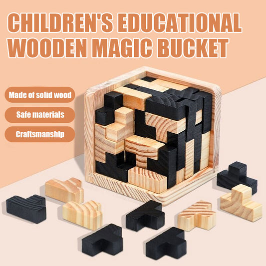 Children'S Educational Wooden Magic Bucket