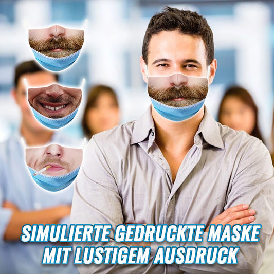 Simulierte Gedruckte Maske Mit Lustigem Ausdruck/Tricky Simulator Funny Expression Mask