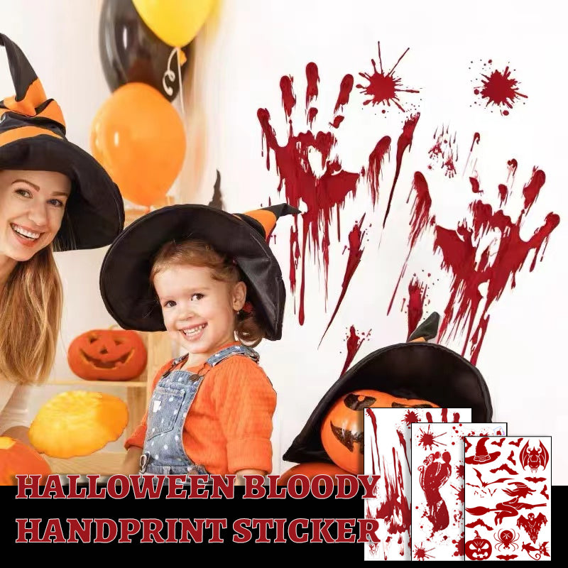 Halloween Bloody Handprint Sticker