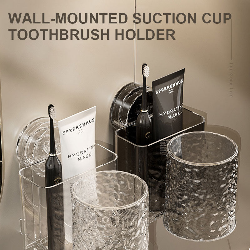 Wall-Mounted Suction Cup Toothbrush Holder