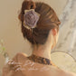 Fabric Dry Rose Hair Clip