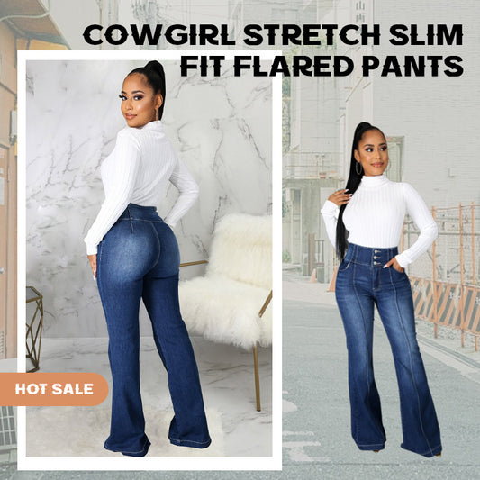 Cowgirl Stretch Slim Fit Flared Pants