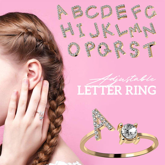 Adjustable Letter Ring