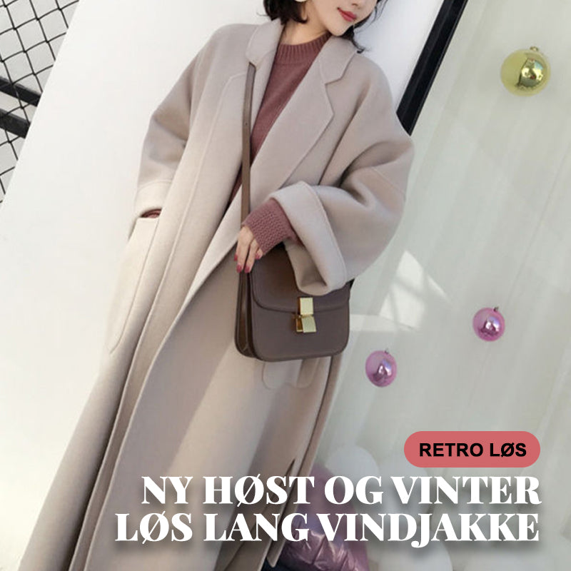 Ny høst og vinter løs lang vindjakke/Winter loose long windbreaker