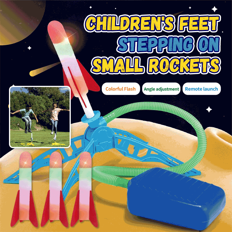 Children'S Feet Stepping On Small Rockets🚀