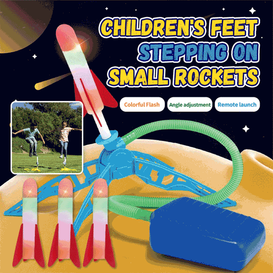 Children'S Feet Stepping On Small Rockets🚀