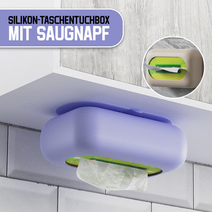 Silikon-Taschentuchbox mit Saugnapf/Suction cup anti-fall and wear-resistant paper box