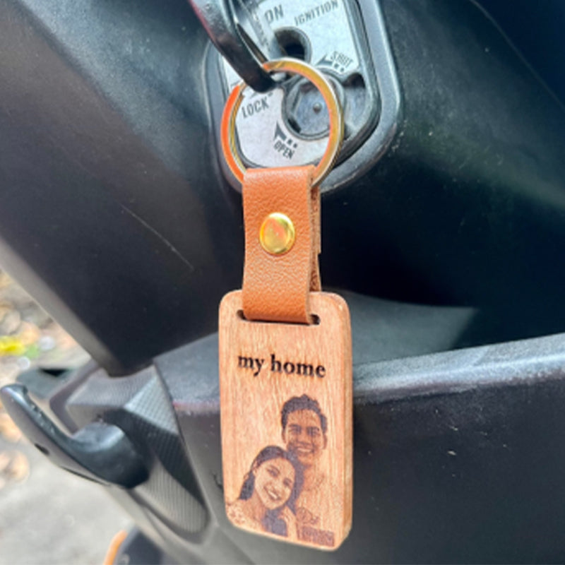 Personalized Wood Keychain - Laser Engraved