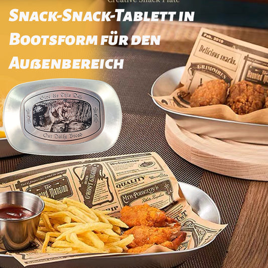 Snack-Snack-Tablett in Bootsform für den Außenbereich（2er-Pack）/Boat-shaped outdoor snack tray (pack of 2)