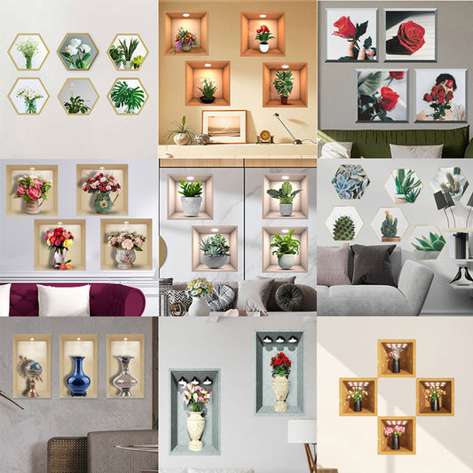 Potted Plant Illustration Decorative Sticker