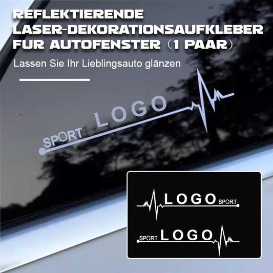 Reflektierende Laser-Dekorationsaufkleber für Autofenster（1 Paar）/Reflective decorative stickers for car windows