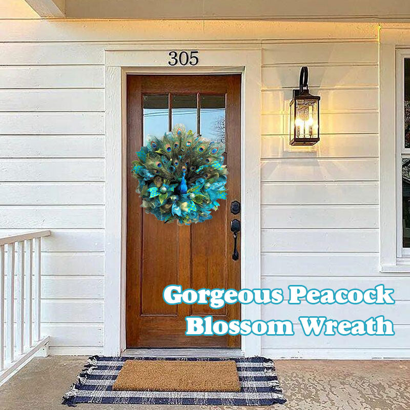 Gorgeous Peacock Blossom Wreath