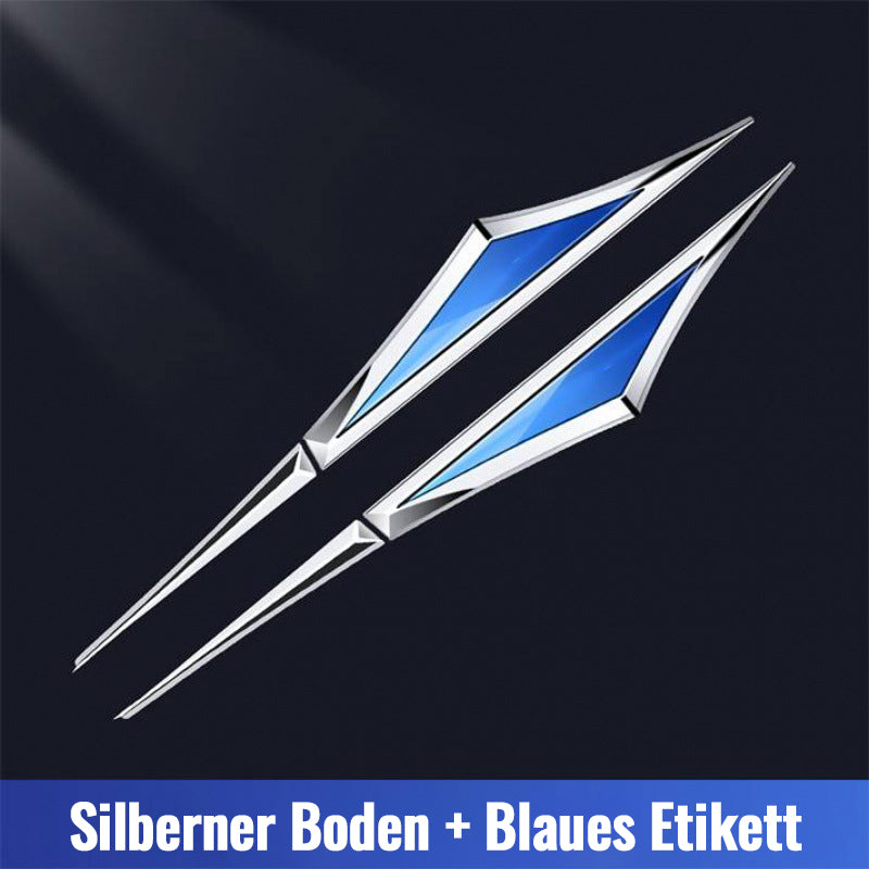 Autoseitenaufkleber aus Edelstahl (1 Paar)/Car metal 3D blade fender side markings