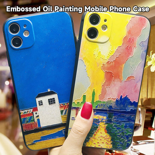 Embossed Oil Painting Mobile Phone Case