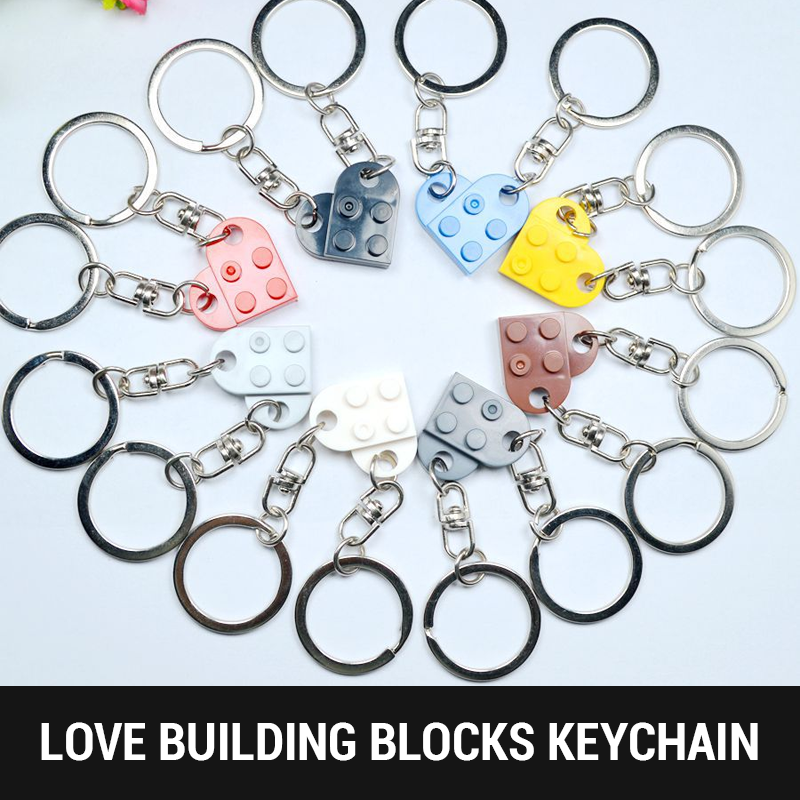 Love Building Blocks Keychain