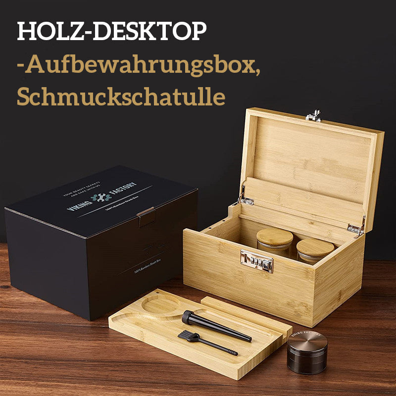 Holz-Desktop-Aufbewahrungsbox, Schmuckschatulle/Wooden desktop storage box