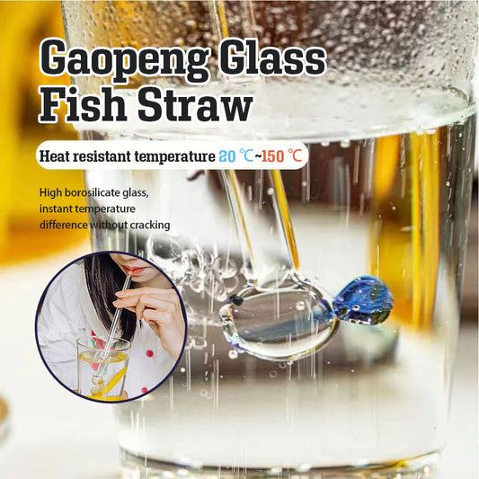 🐠Gaopeng Glass Fish Straw