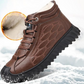 Antiskli skinnstøvler/Winter men's fleece warm floor boots
