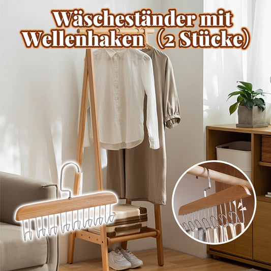 Wäscheständer mit Wellenhaken（2 Stücke）/ Drying Rack With Wave Hooks