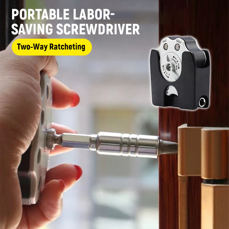 Portable Two-Way Ratcheting Labor-Saving Screwdriver
