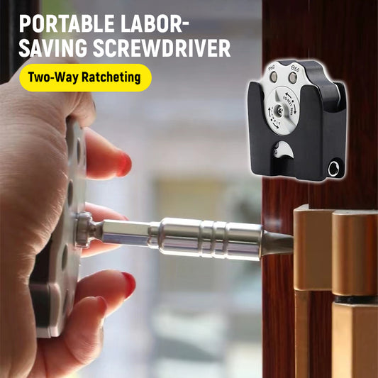 Portable Two-Way Ratcheting Labor-Saving Screwdriver