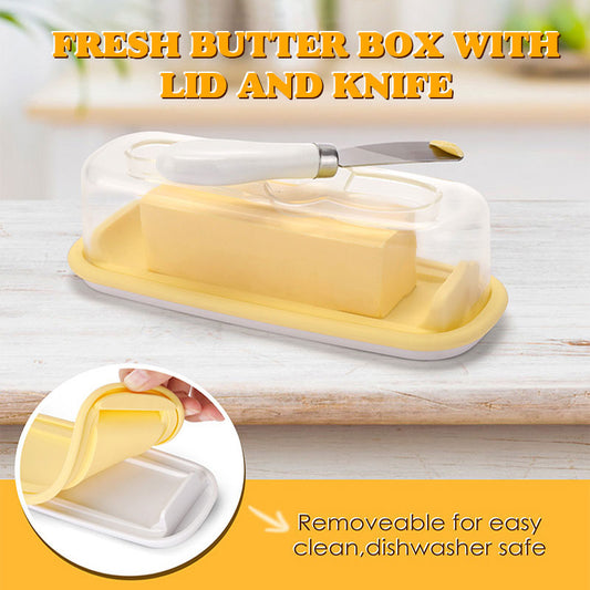Fresh Butter Box With Lid And Knife