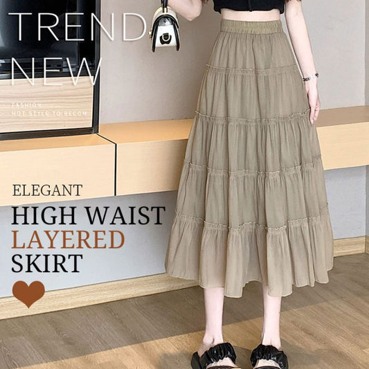 High Waist Layered Skirt
