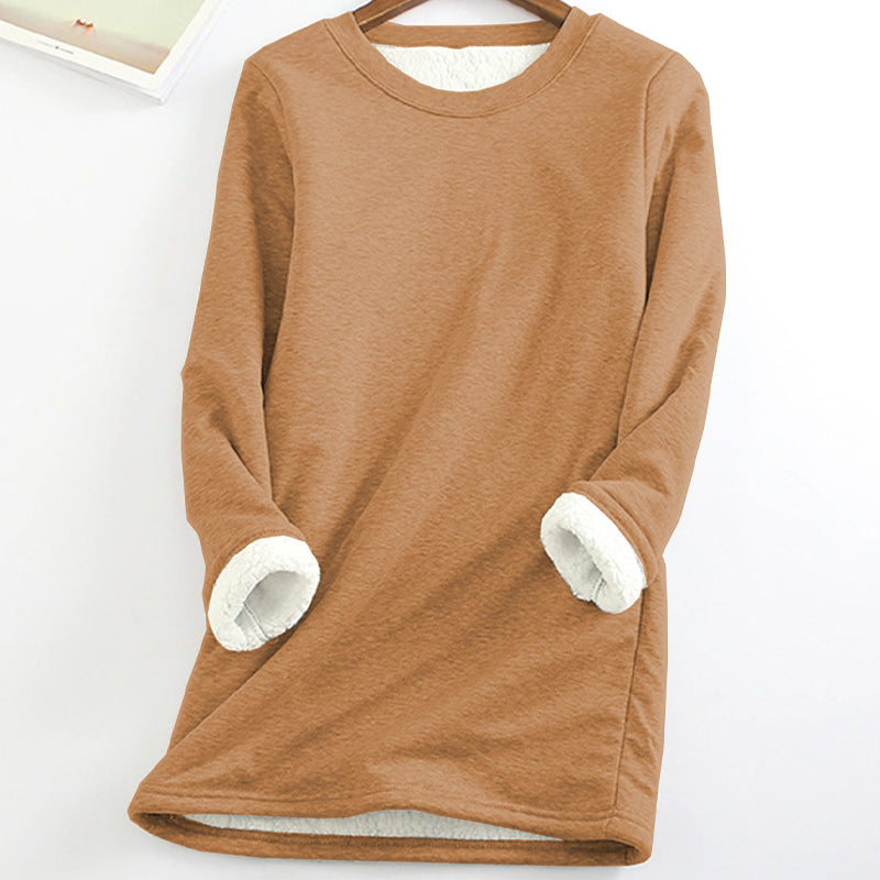 Varm genser i lammeskinnsfleec/Lambskin fleece warm sweater