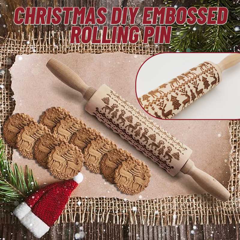 Christmas DIY Embossed Rolling Pin