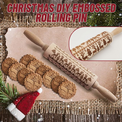 Christmas DIY Embossed Rolling Pin