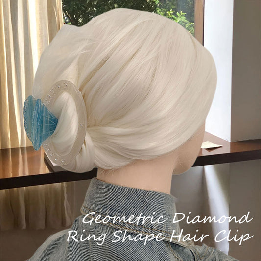 Geometric Diamond Ring Shape Hair Clip