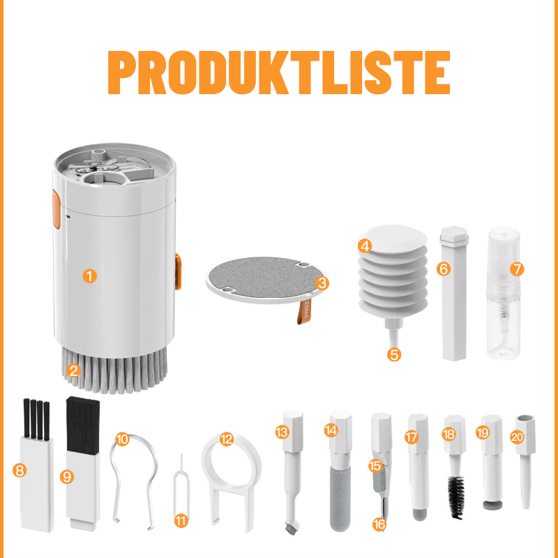 20-I-1 Elektronikk Rengjøringssett/20-In-1 Electronics Cleaning Kit