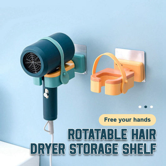 Rotatable Hair Dryer Storage Shelf