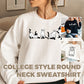 College Style Round Neck Sweatshirt