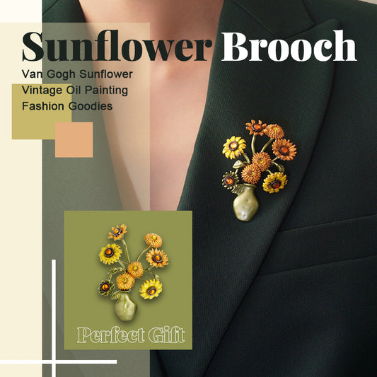 Sunflower Brooch