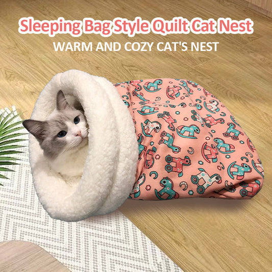 Sleeping Bag Style Quilt Cat Nest