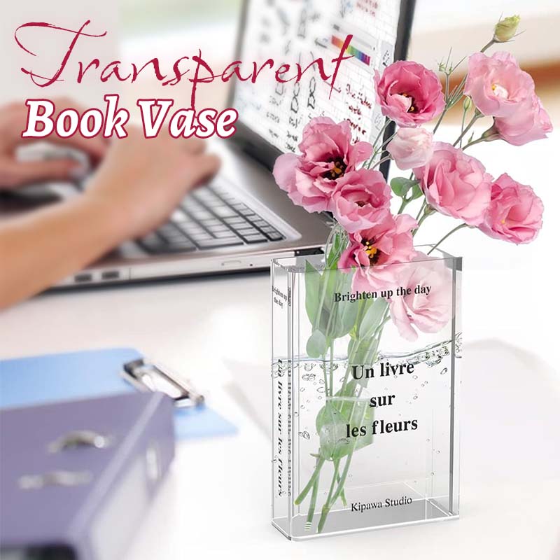 Transparent Book Vase
