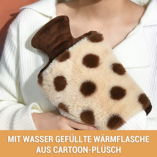 Mit Wasser gefüllte Wärmflasche aus Cartoon-Plüsch/cartoon plush hot water bottle