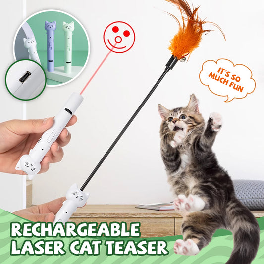 Multifunctional USB Rechargeable Laser Cat Teaser