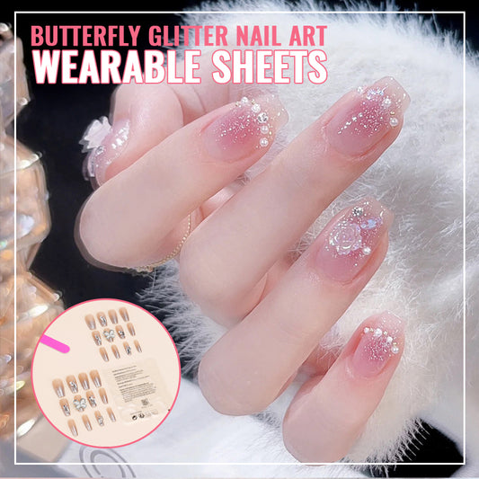 Butterfly Glitter Nail Art Wearable Sheets
