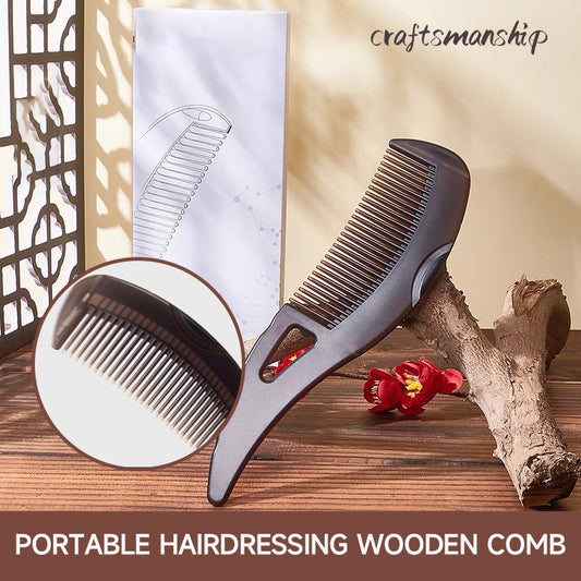 Portable Hairdressing Wooden Comb