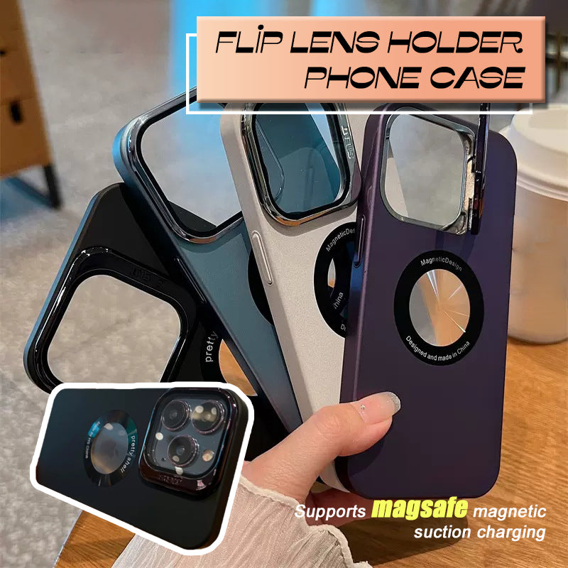 Flip Lens Holder Phone Case