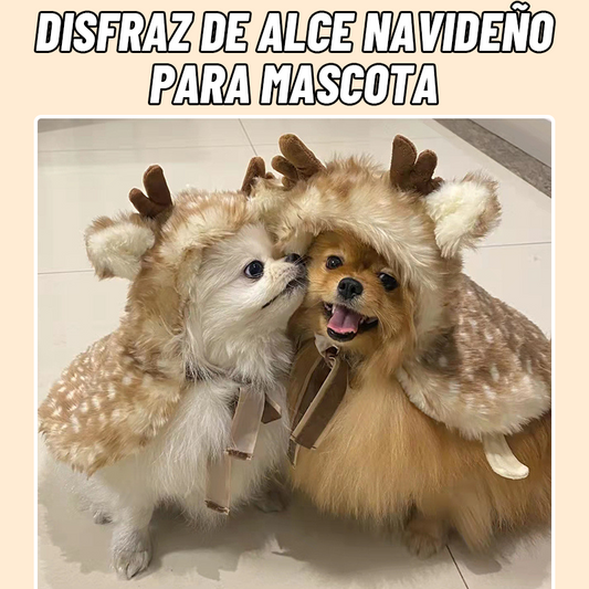 Capa Navideña De Alce Para Mascotas/Christmas pet elk costume
