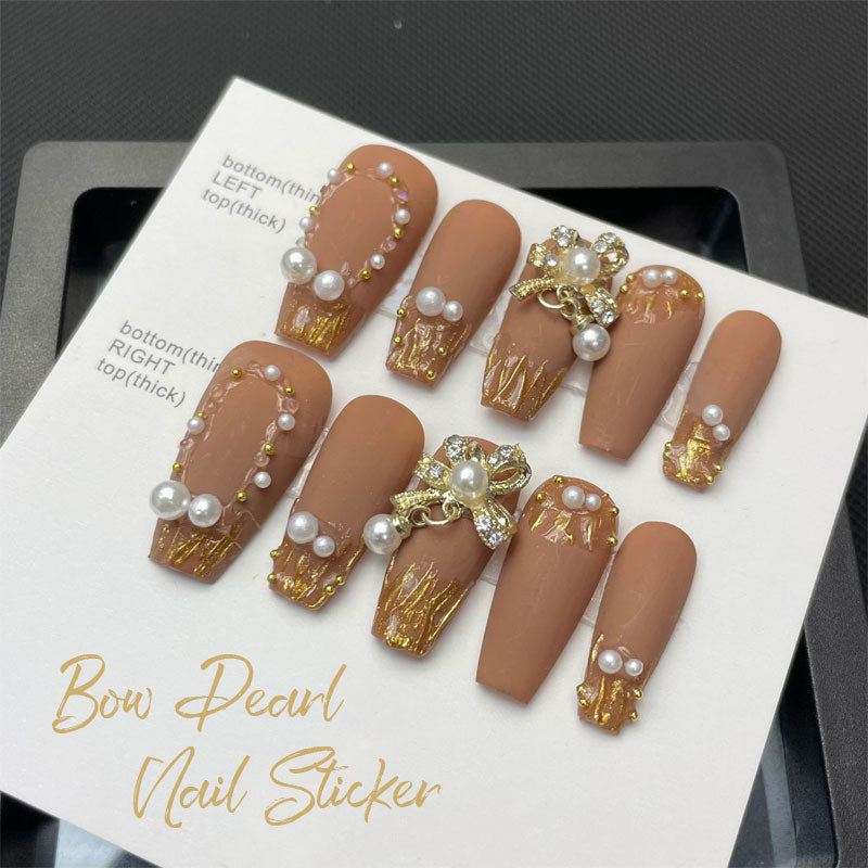 Bow Pearl Nail Sticker