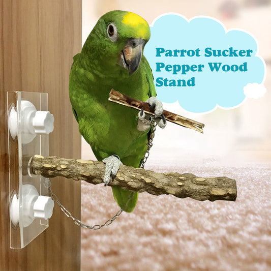 Parrot Sucker Pepper Wood Stand