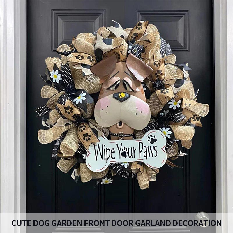 Cute Dog Garden Front Door Garland Decoration